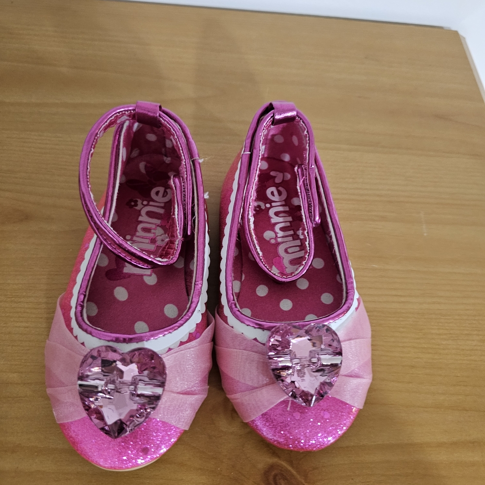 4/$10 Minnie Mouse Infant Pink Dress Up Costume Shoes Disney Store 6-12 Month